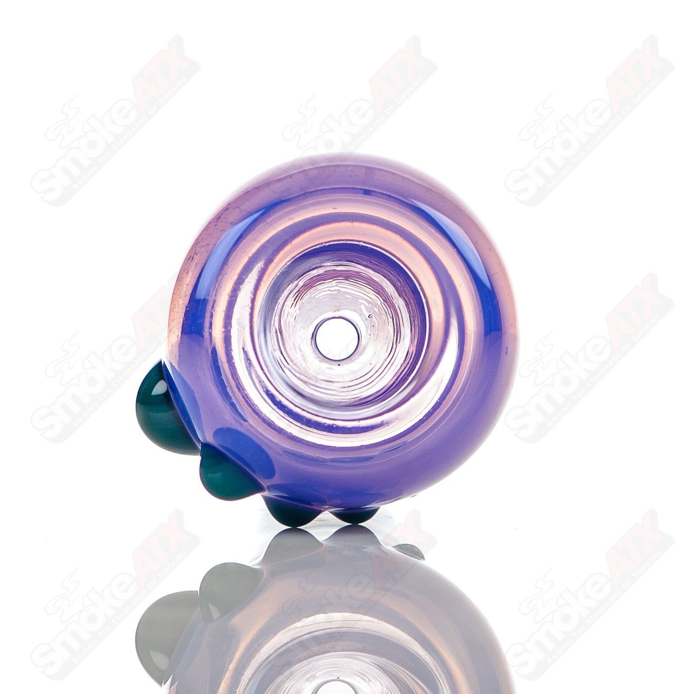 #8 18mm Full Color Push Slide Bowl Dustorm Glass - Smoke ATX