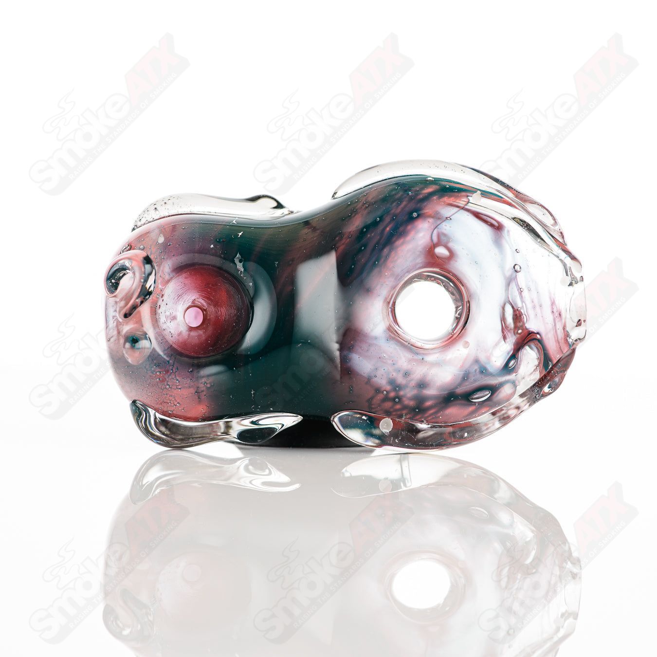 #10 Donut Chillum Glass by Nobody - Smoke ATX