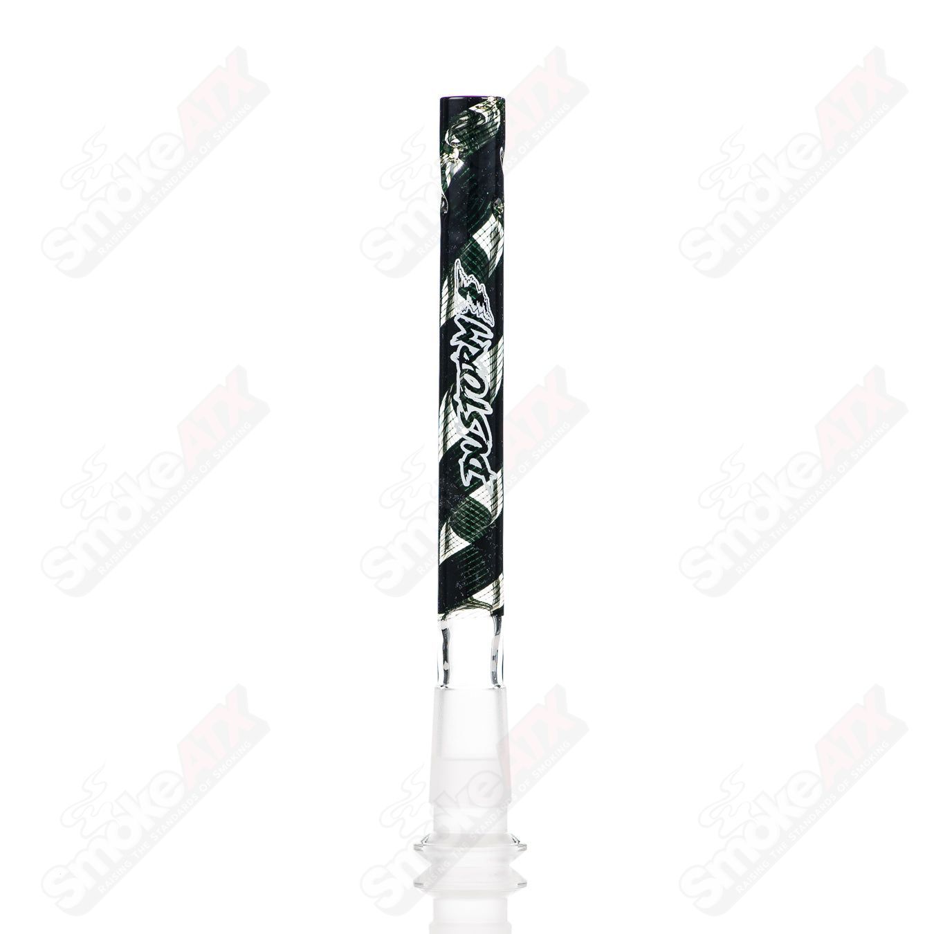 #3 14mm UV Downstem German Diffused Single Color Dustorm Glass - Smoke ATX