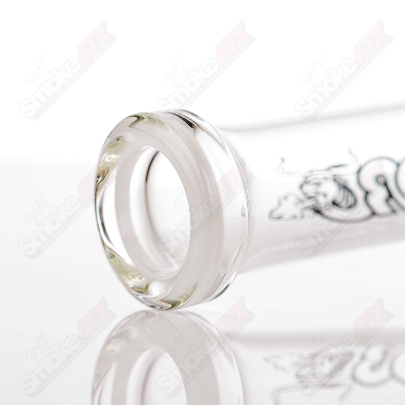 #1 18mm Full size Circ to Circ w Worked Sections Toro Glass - Smoke ATX