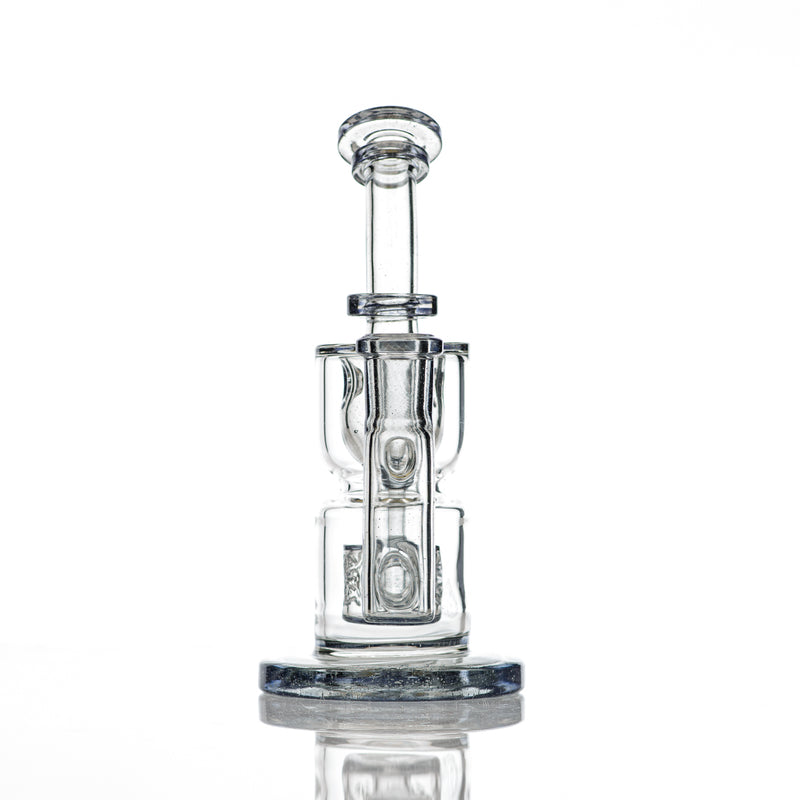 8in 14mm Hourglass Taurus Incycler Fat Boy Glass Elixer - Smoke ATX