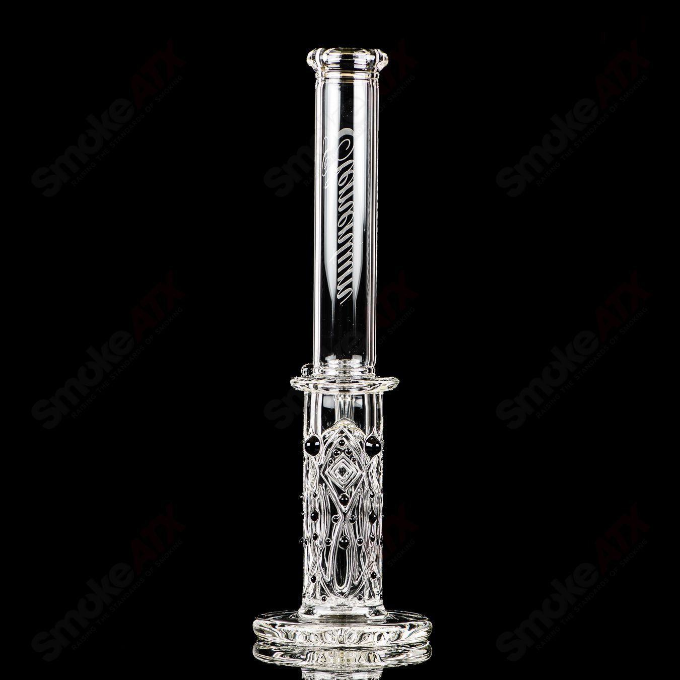 #2 Elementum Membrane Tube with Color Dots Avant-Garde Glass - Smoke ATX