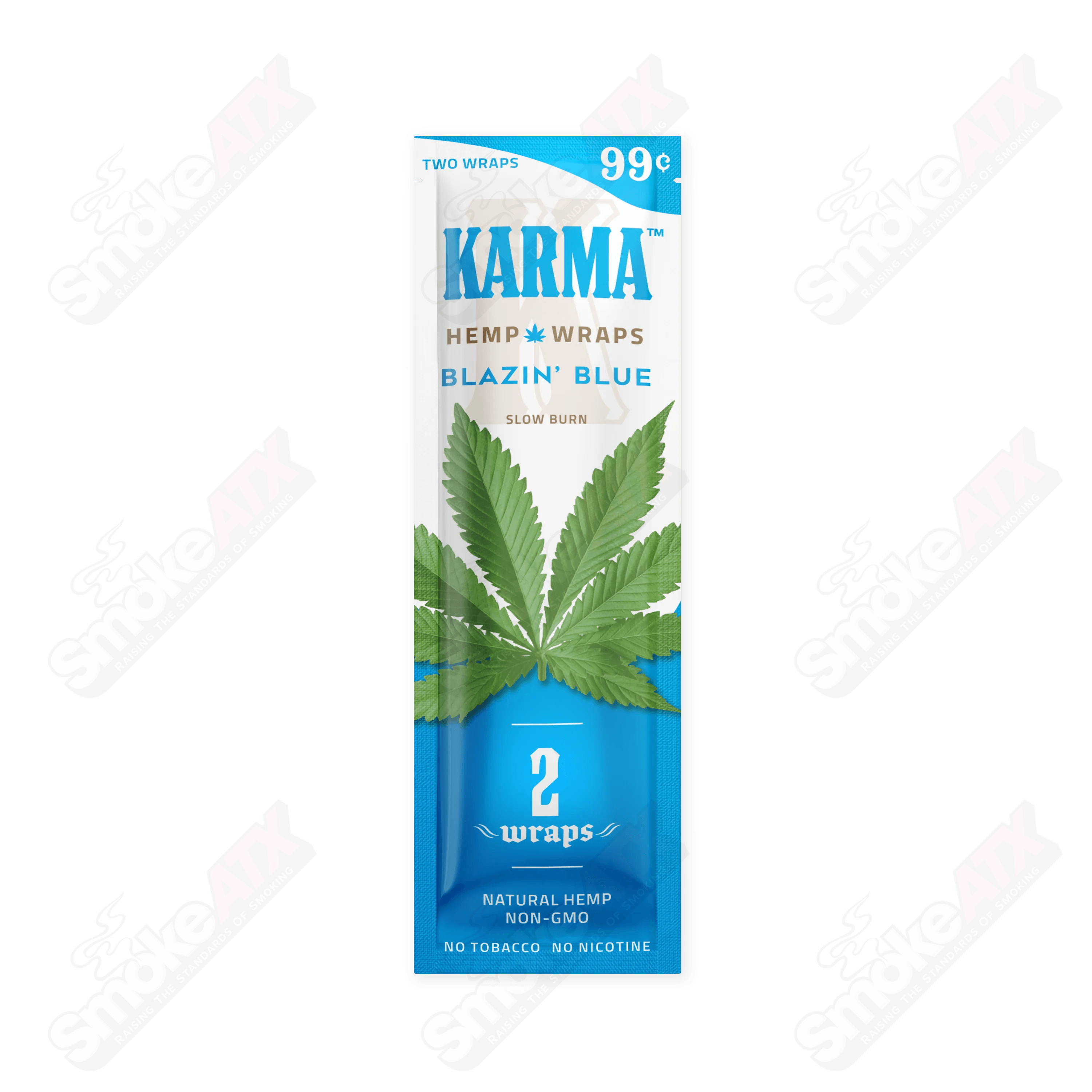 Blazin Blue Karma Hemp Wraps - Smoke ATX