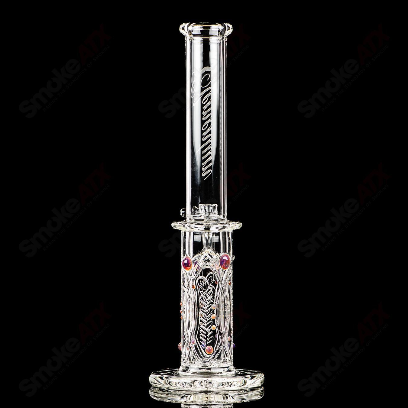 #1 Elementum Membrane Tube with Color Dots Avant-Garde Glass - Smoke ATX