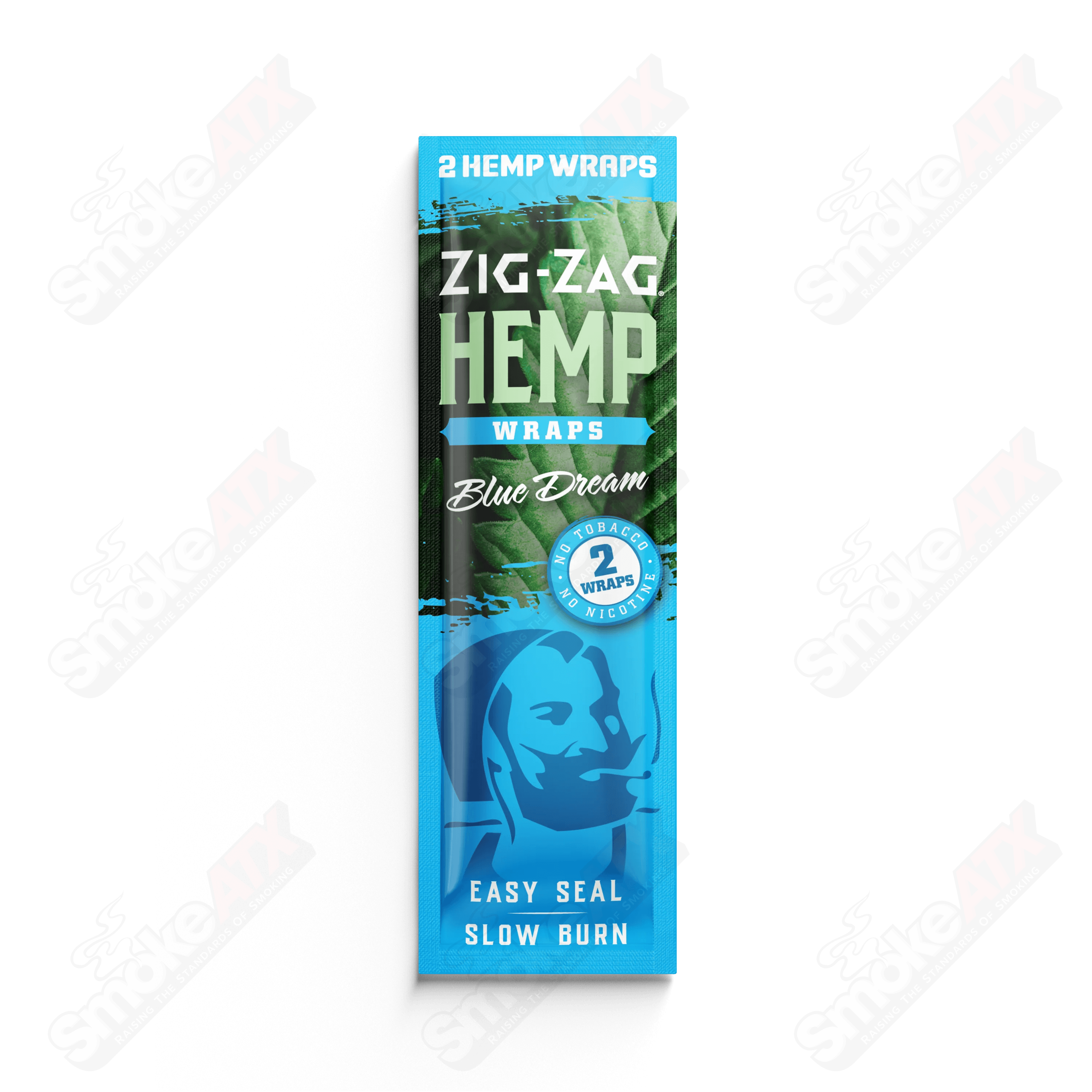 2pk Blue Dream Hemp Wraps Zig Zag - Smoke ATX