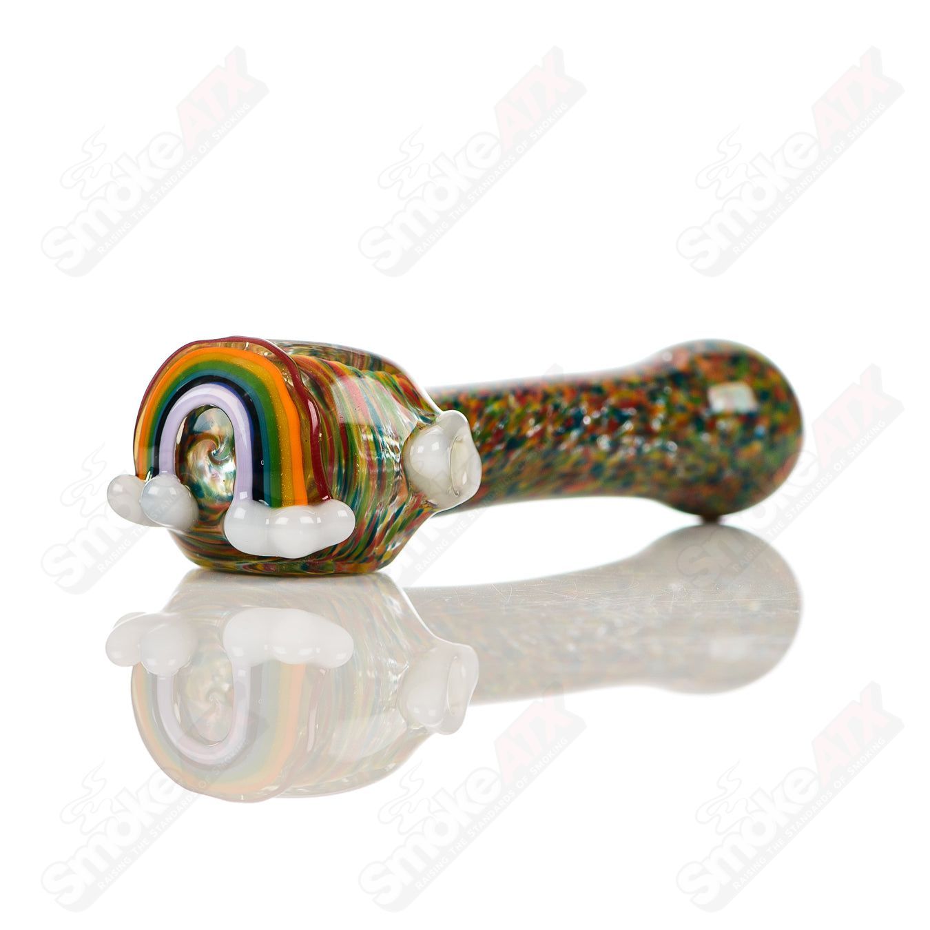Rainbow Frit Spoon Four Winds Flameworks - Smoke ATX