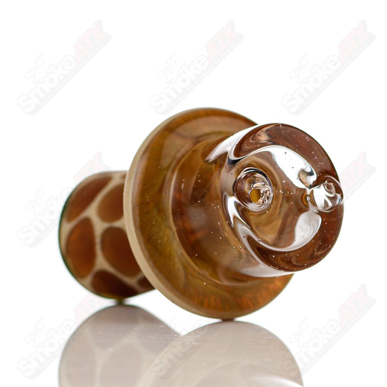 Clear Giraffe Spinner Cap w Pearl Robertson Glass - Smoke ATX