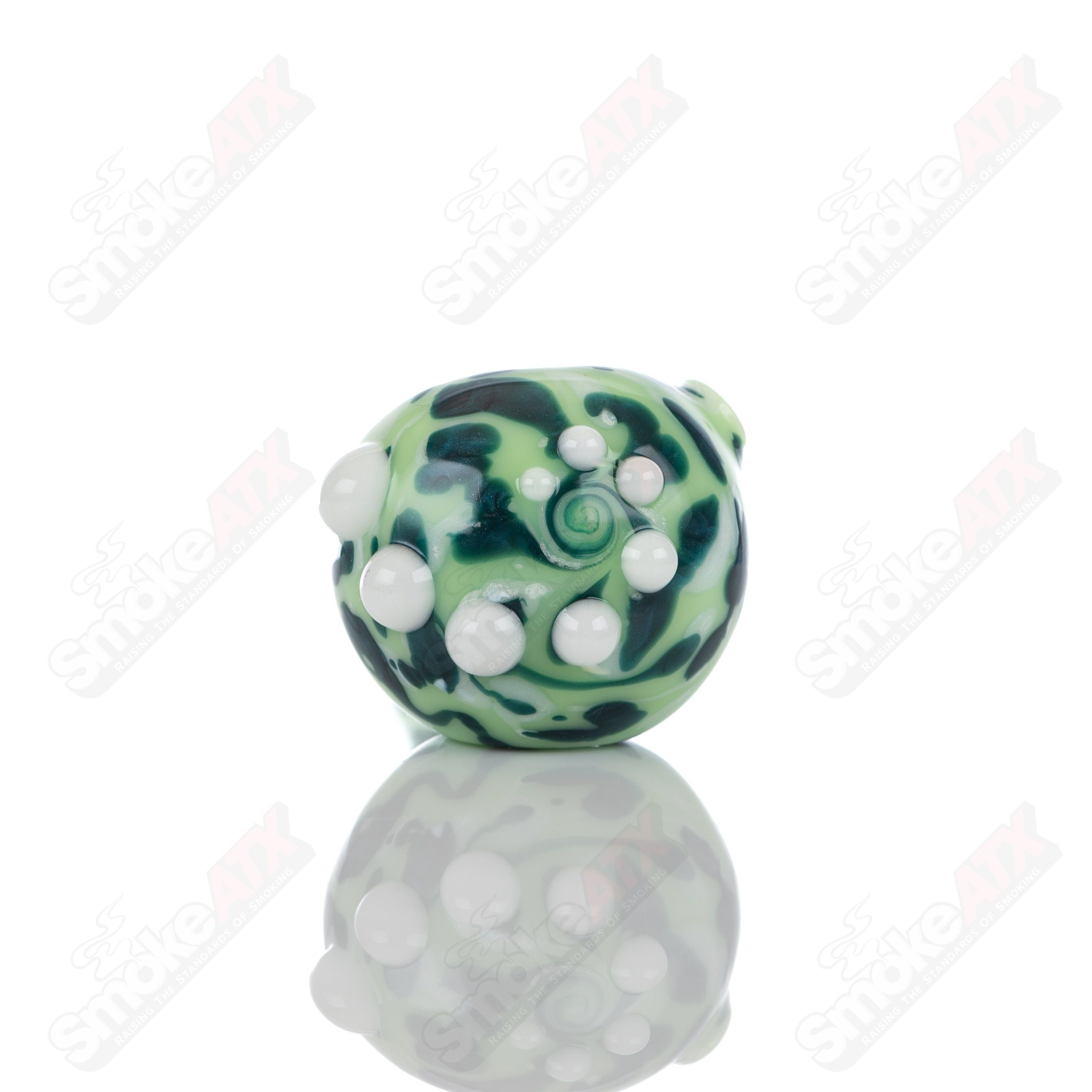 #1 Kiwi Splatter Spoon Pipe Adventures In Glass Blowing - Smoke ATX