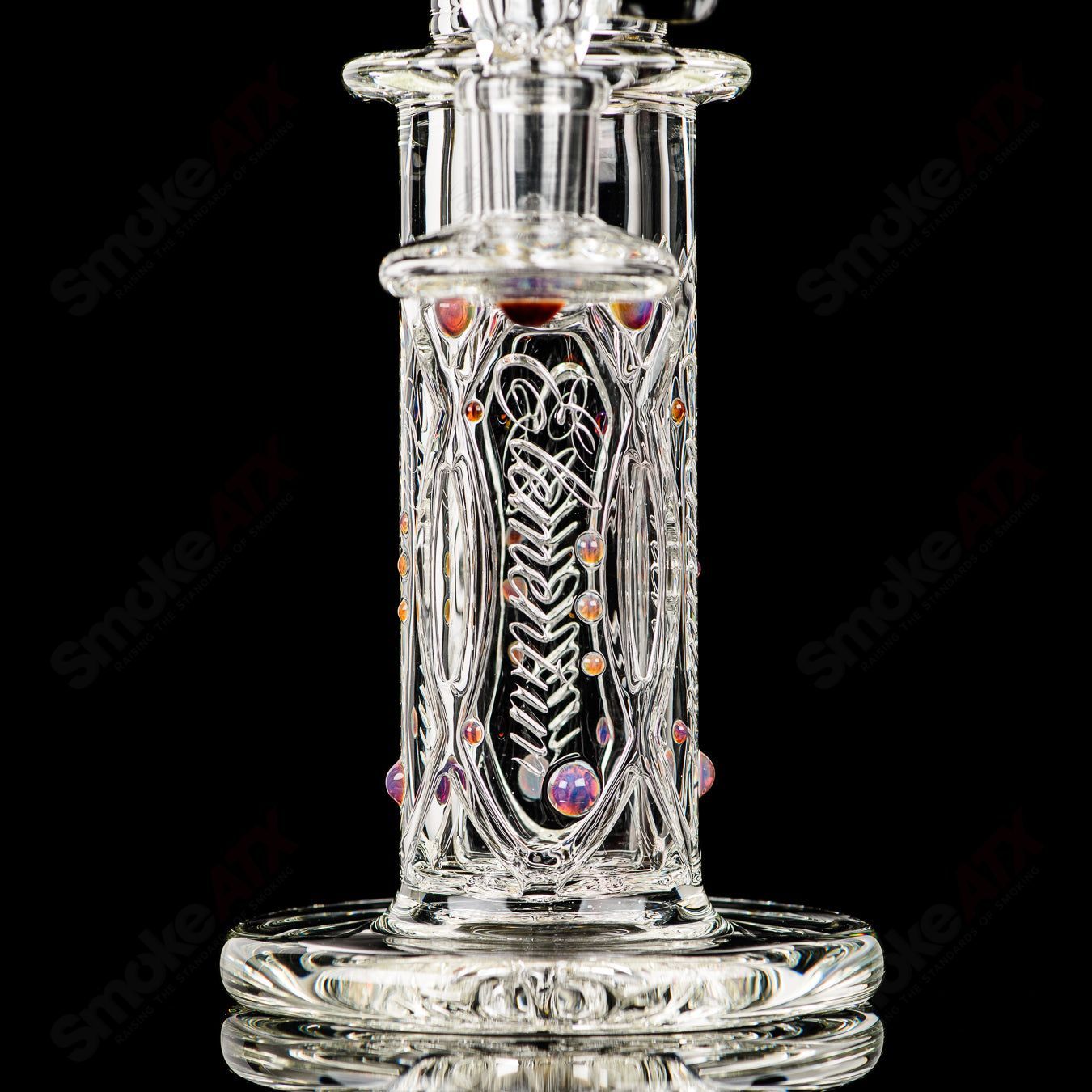 #1 Elementum Membrane Tube with Color Dots Avant-Garde Glass - Smoke ATX