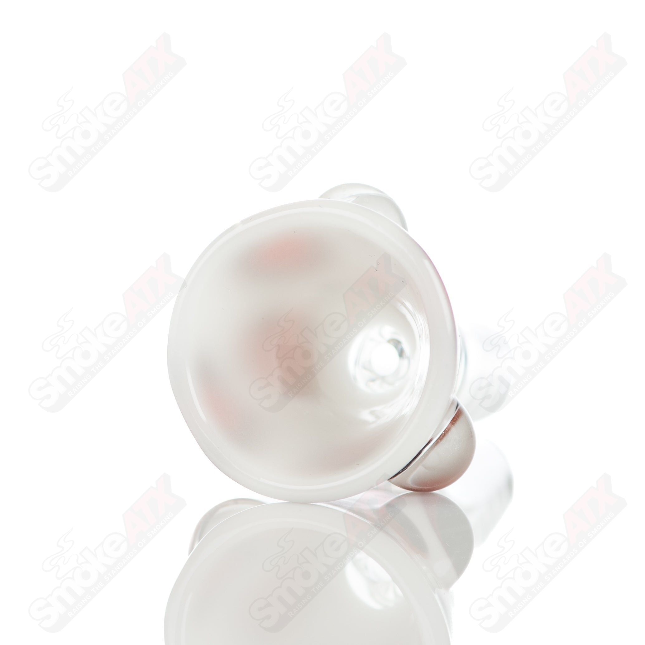 #8 14mm Leopard Print Martini Bowl w Dots Adventures In Glass Blowing - Smoke ATX