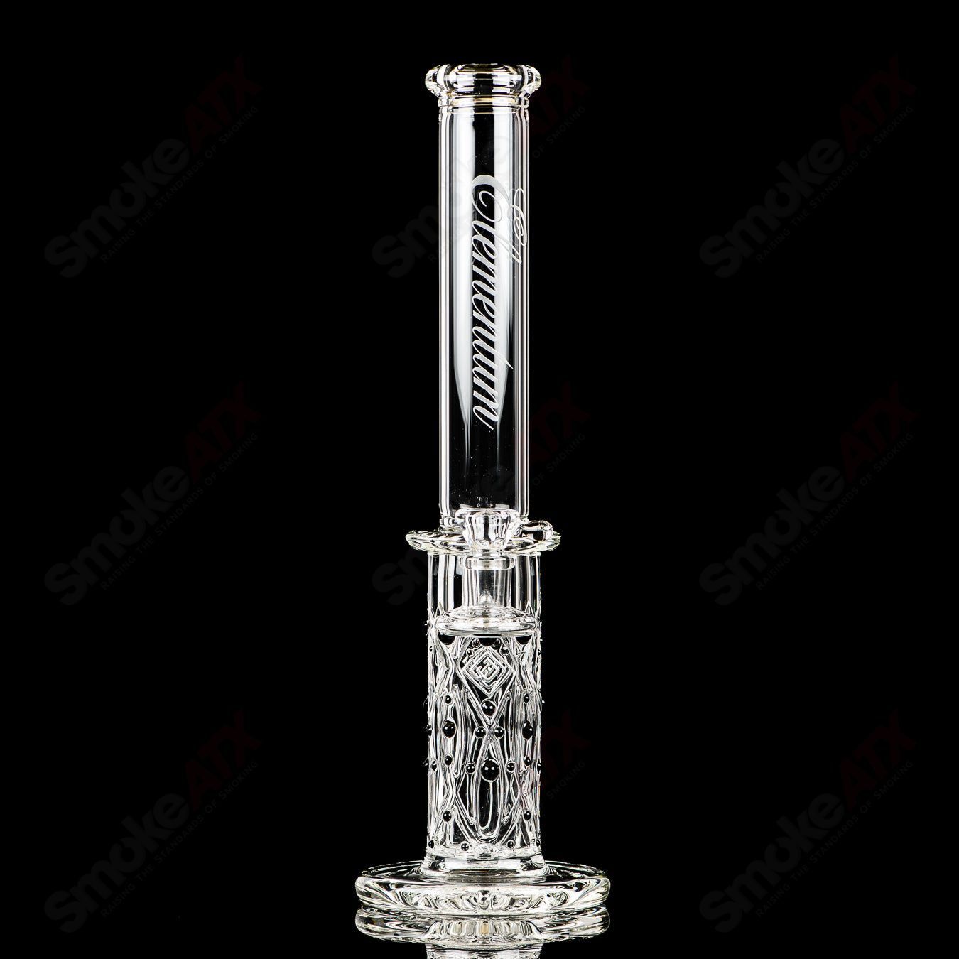 #2 Elementum Membrane Tube with Color Dots Avant-Garde Glass - Smoke ATX