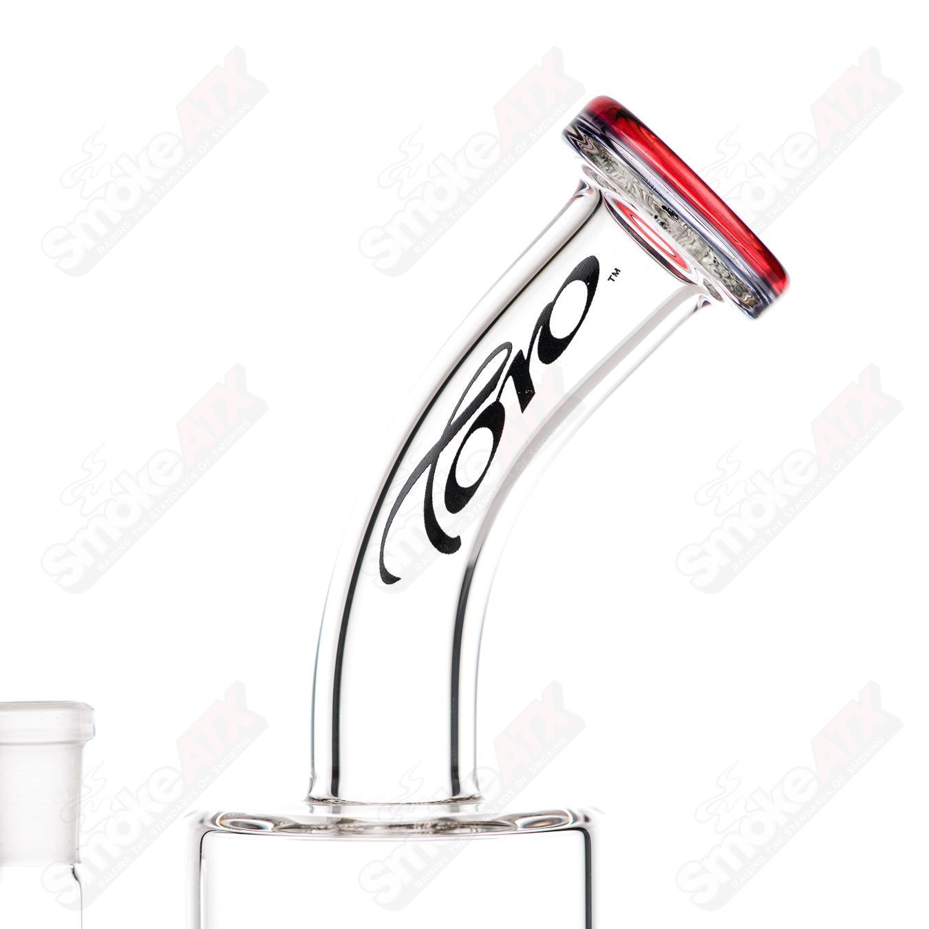 #2 10mm Macro XL w 2 Color Foot/Mouthpiece Toro Glass - Smoke ATX