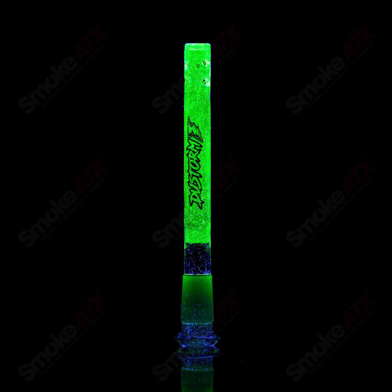 #2 14mm UV Downstem German Diffused Single Color Dustorm Glass - Smoke ATX