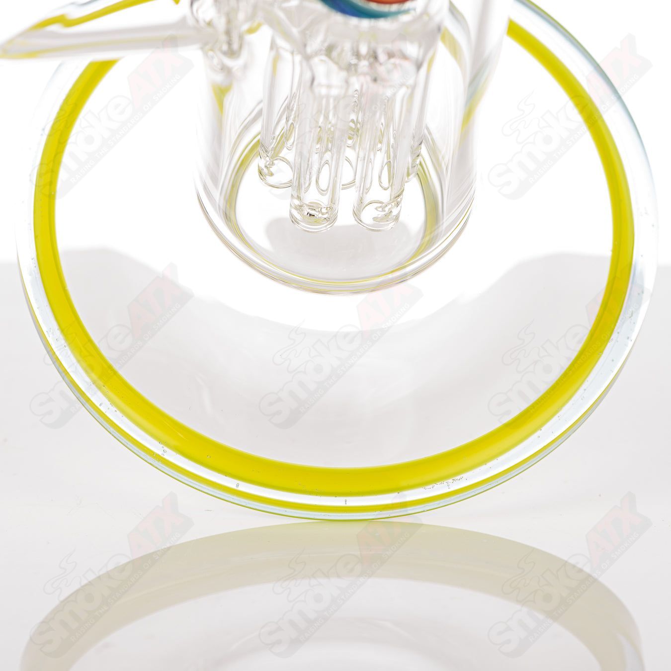 #3 18mm 7/13 Arm Perc w Worked Sections Toro Glass - Smoke ATX