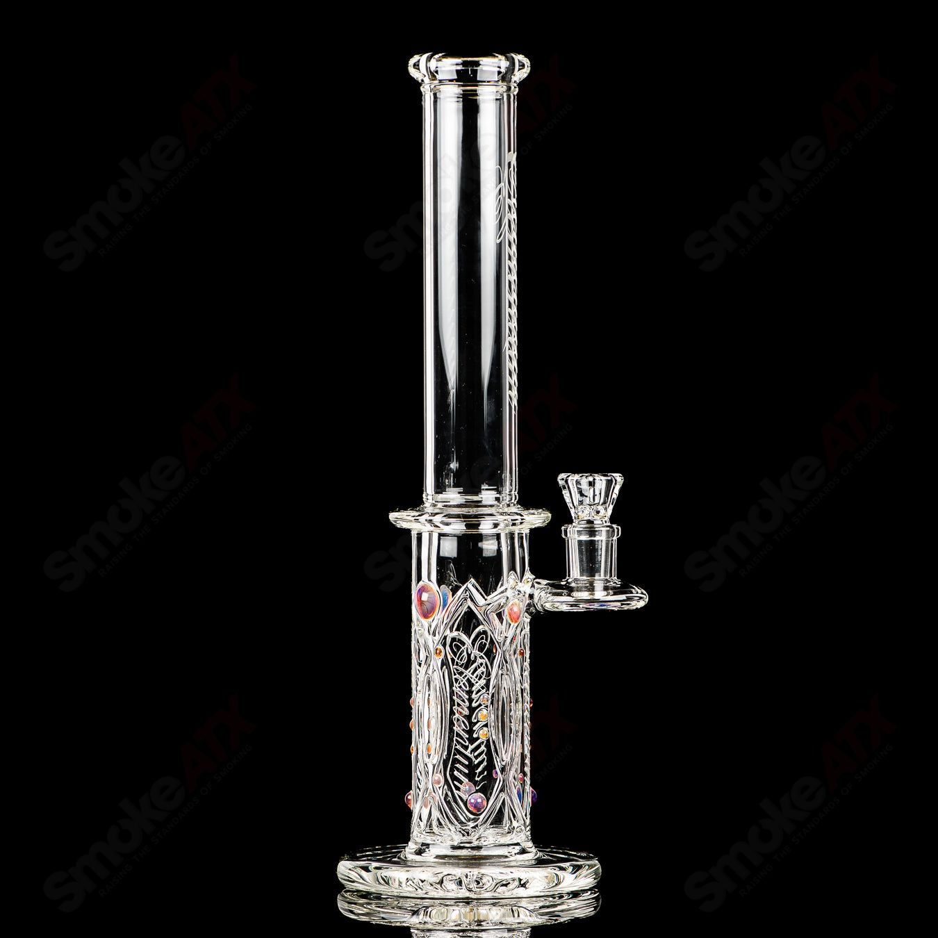 #1 Elementum Membrane Tube with Color Dots Avant-Garde Glass - Smoke ATX