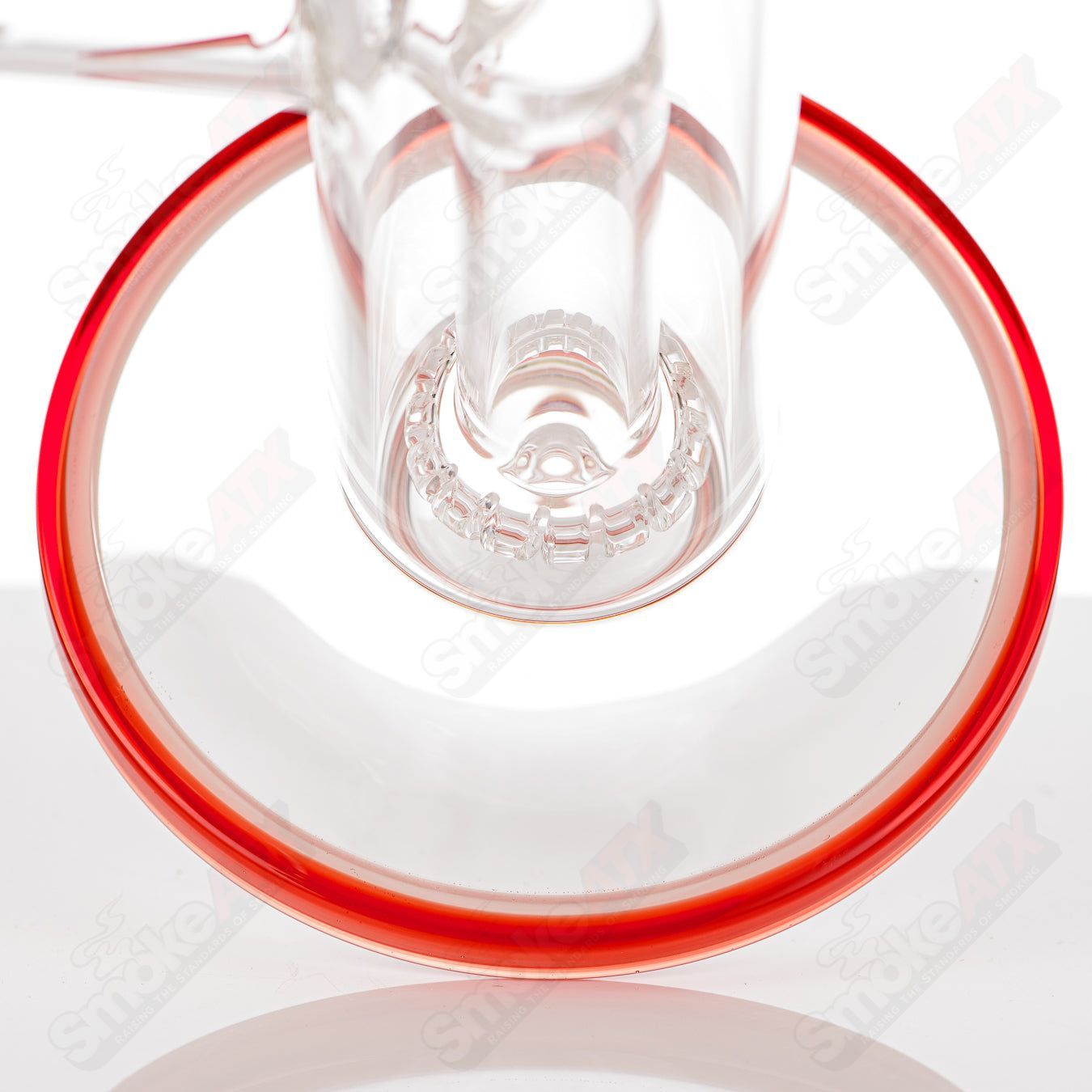 #2 18mm Circ to 13 Arm Perc w Color Foot/Mouthpiece Accents Toro Glass - Smoke ATX