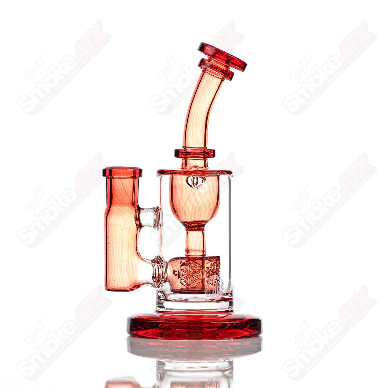 8in 14mm Taurus Incycler Fat Boy Glass Pomegranate - Smoke ATX