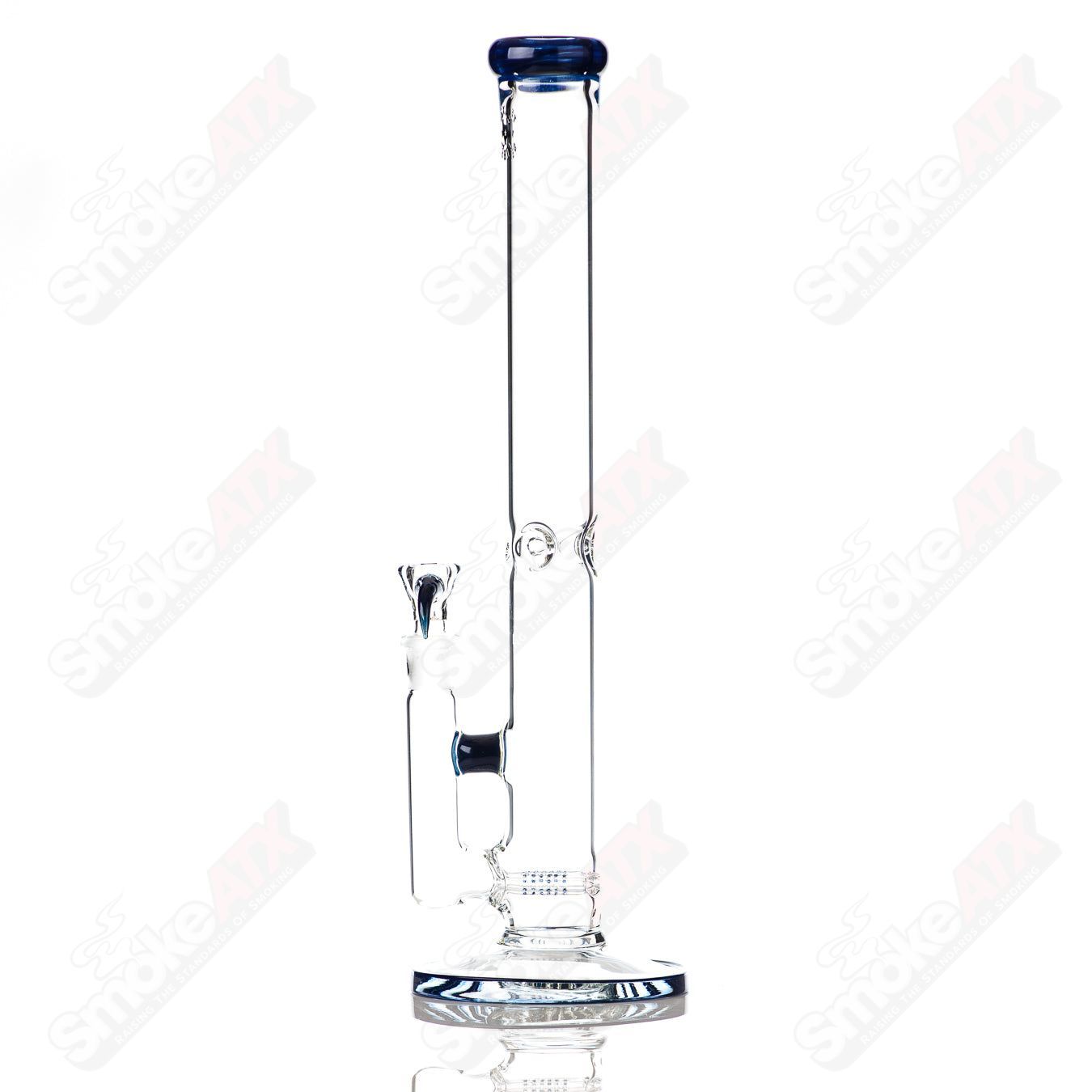 17in 18mm Dual Stemline (Blue) Texas Tubes - Smoke ATX