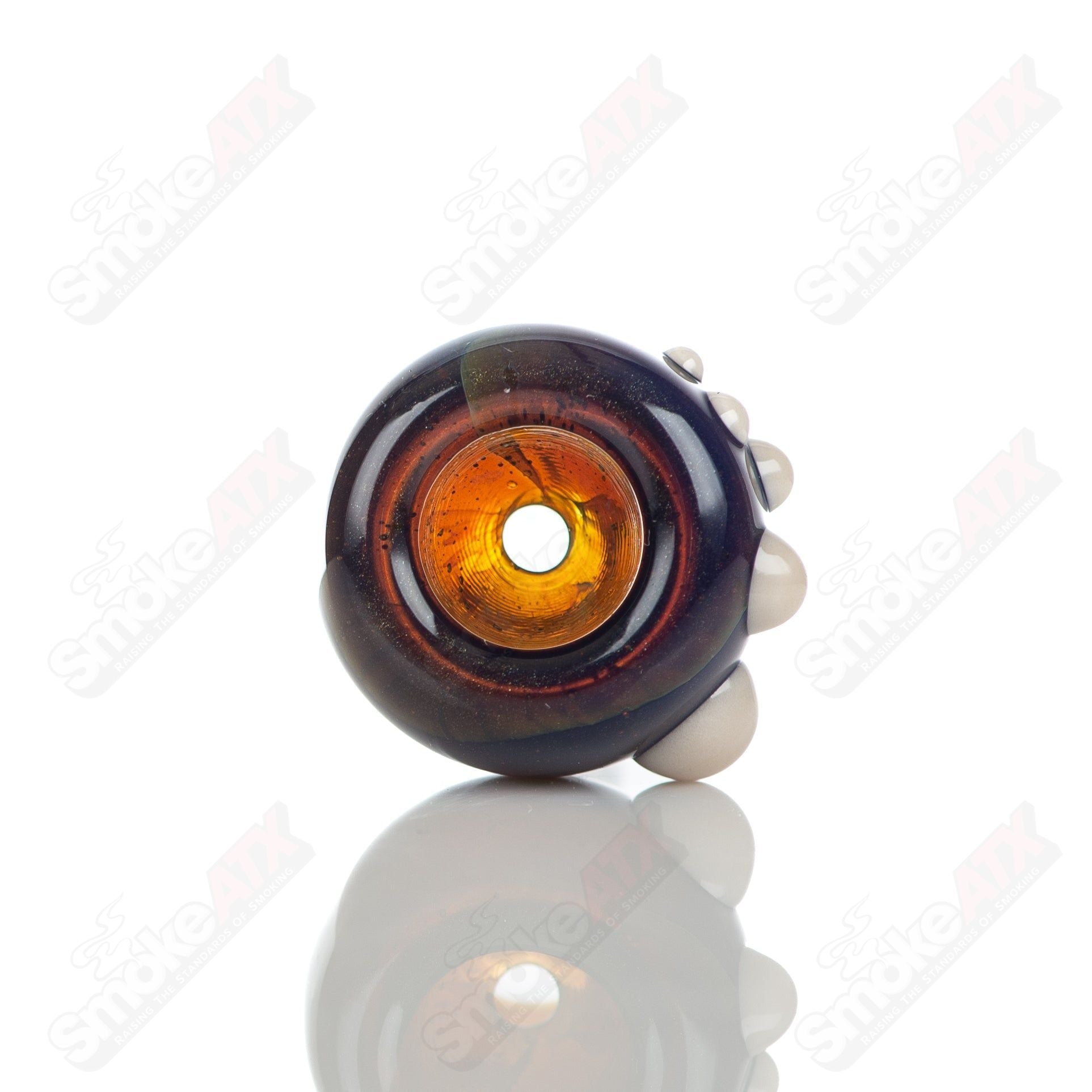 #8 10mm Full Color Push Slide Bowl Dustorm Glass - Smoke ATX