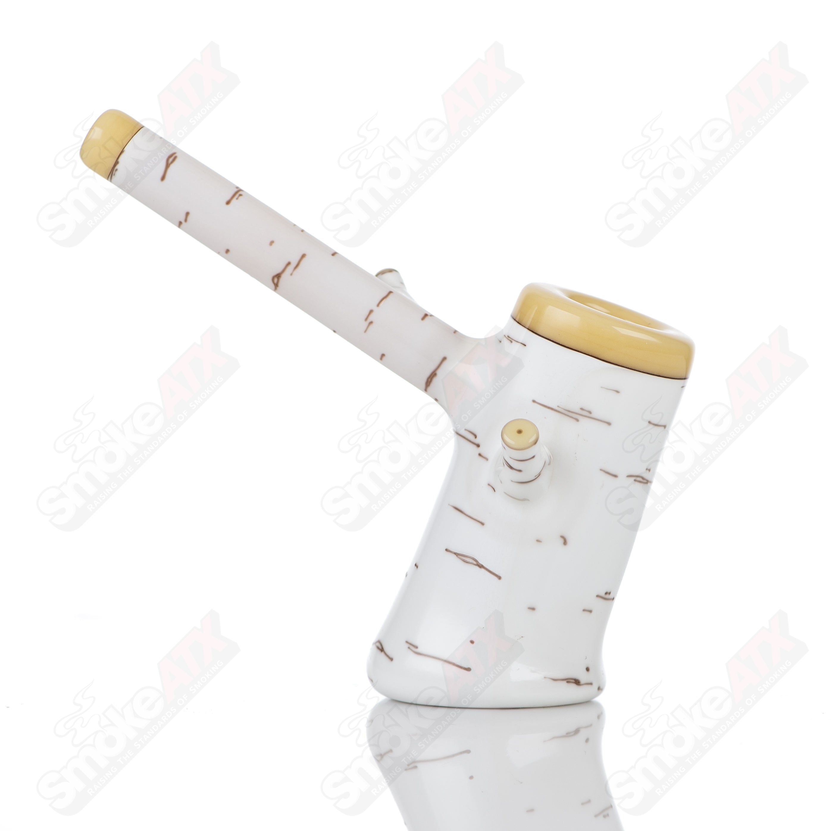 #2 Birch Poker Pipe Foster Glass - Smoke ATX