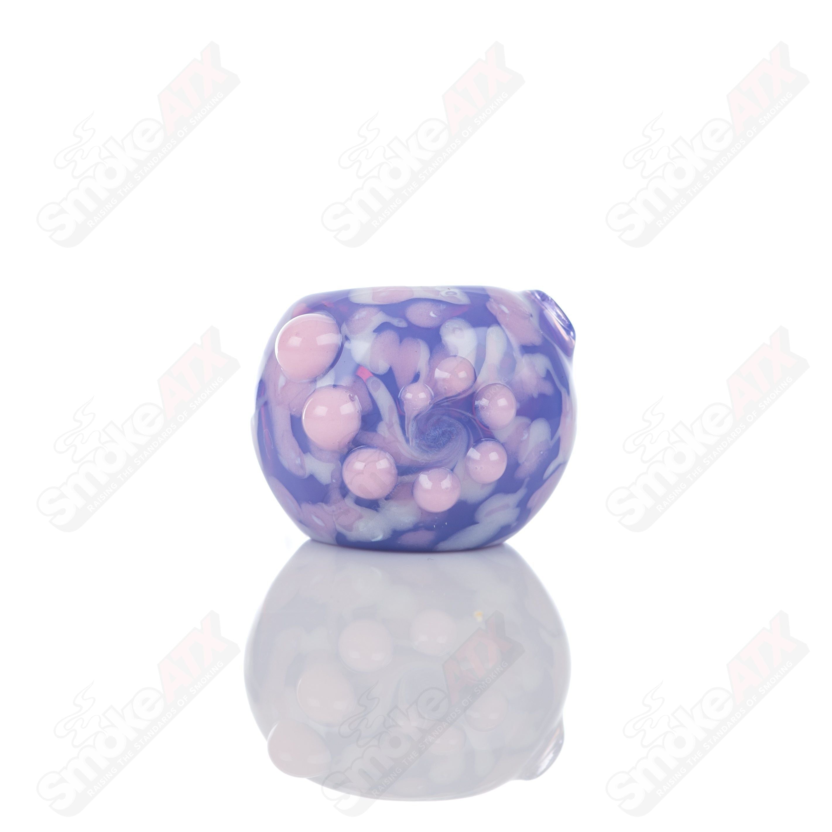 #2 Purple Splatter Spoon Pipe Adventures In Glass Blowing - Smoke ATX