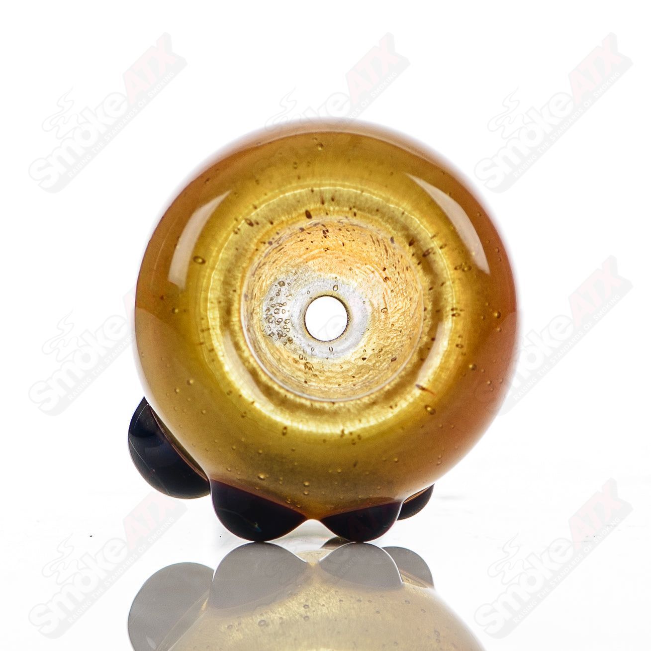 #24 18mm Full Color Push Slide Bowl Dustorm Glass - Smoke ATX