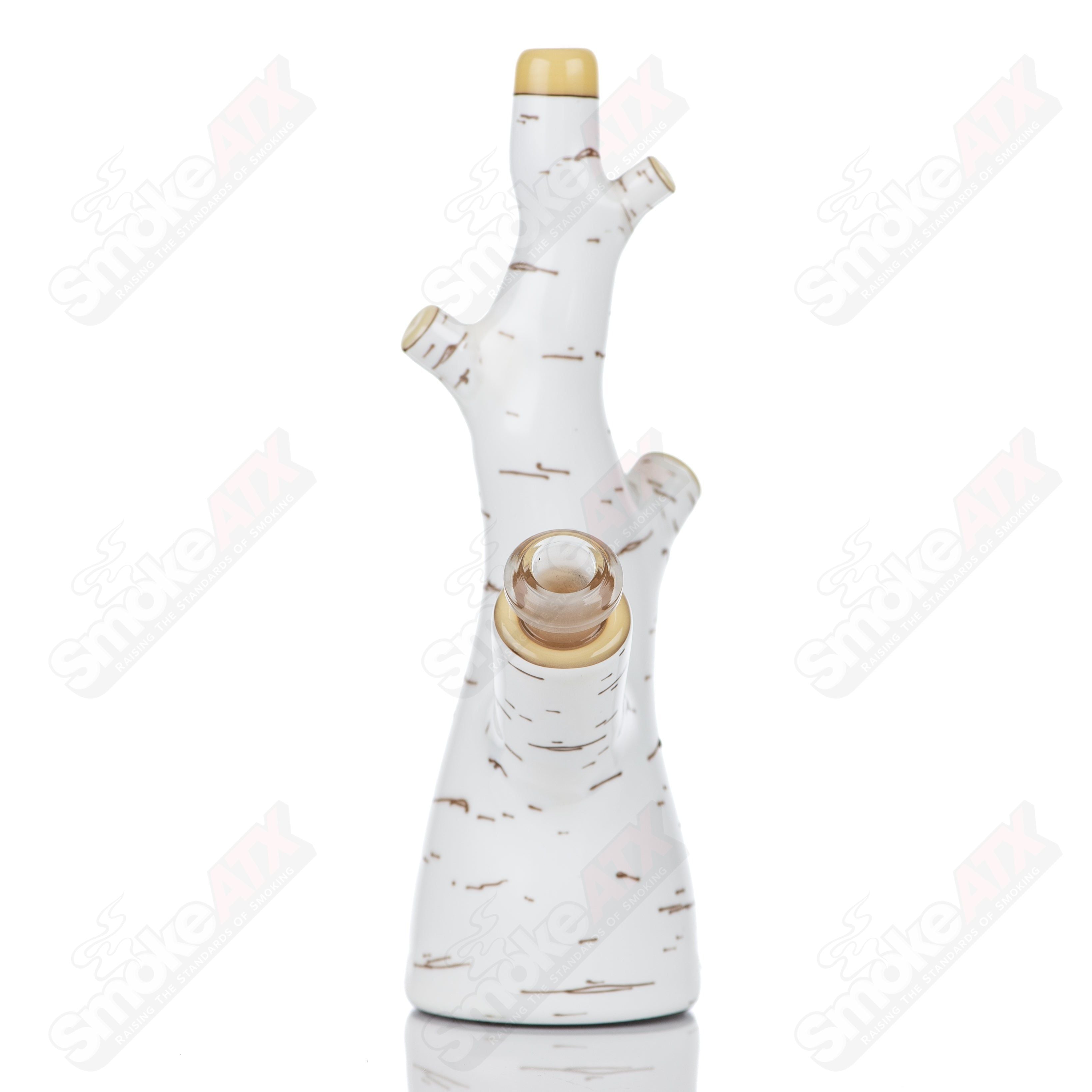 #5 10mm Birch Tube Foster Glass - Smoke ATX