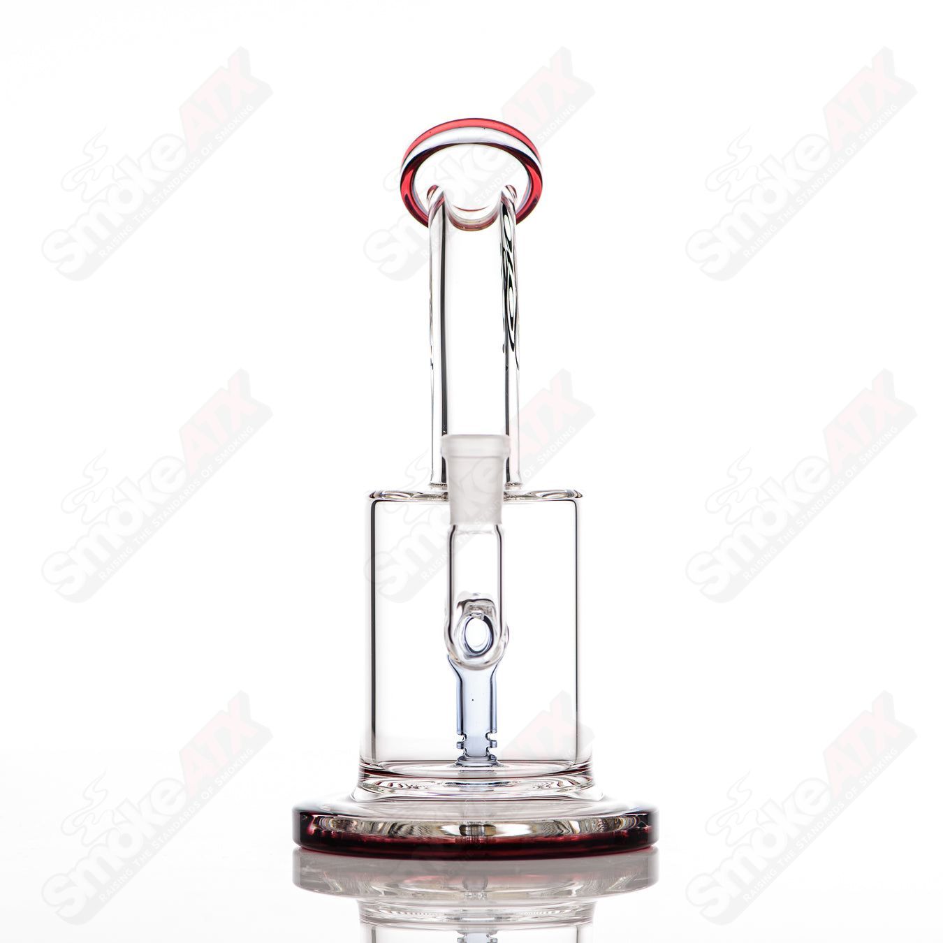 #2 10mm Macro XL w 2 Color Foot/Mouthpiece Toro Glass - Smoke ATX