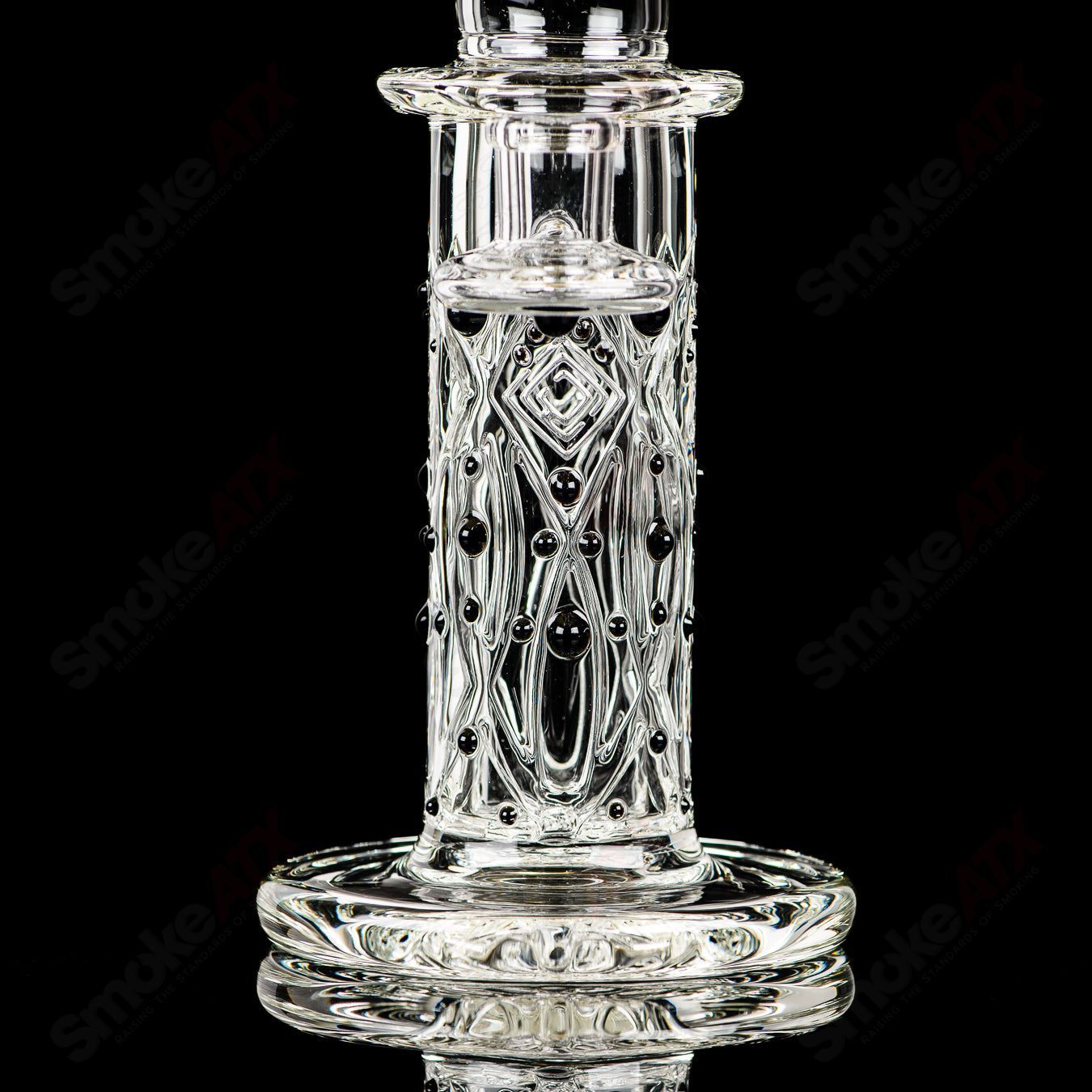 #2 Elementum Membrane Tube with Color Dots Avant-Garde Glass - Smoke ATX