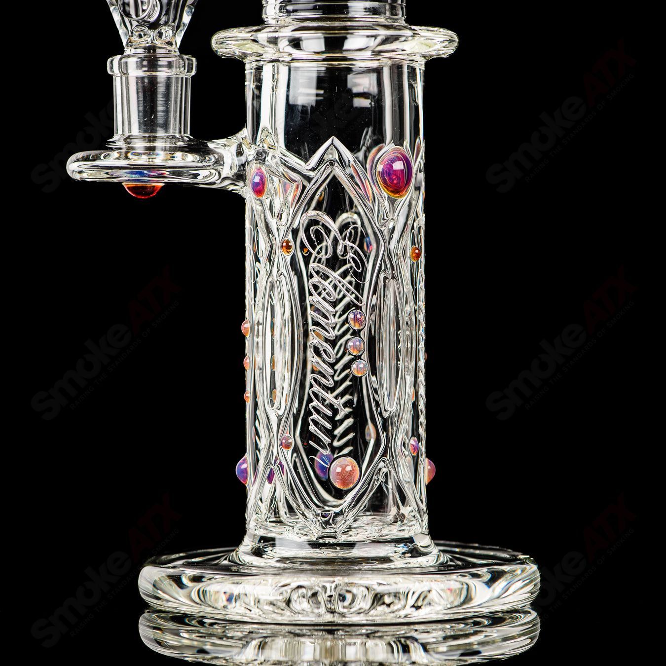 #1 Elementum Membrane Tube with Color Dots Avant-Garde Glass - Smoke ATX