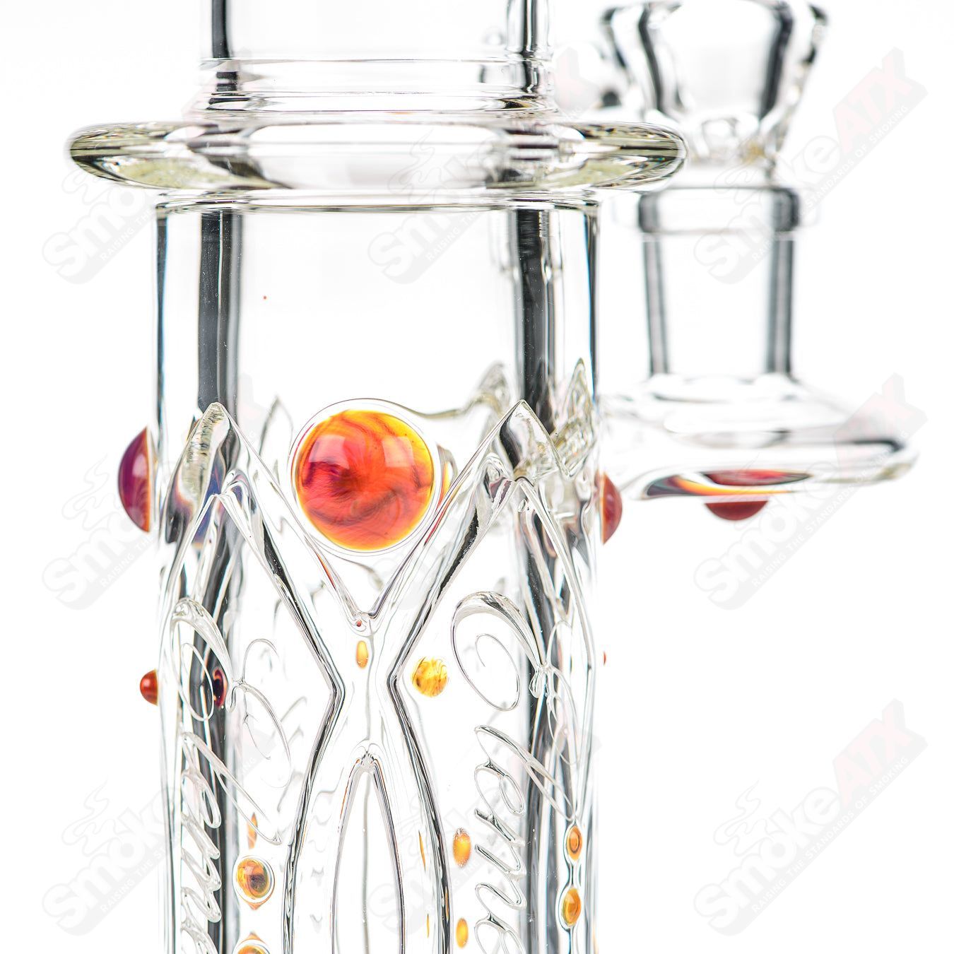 #1 Elementum Membrane Tube with Color Dots Avant-Garde Glass - Smoke ATX