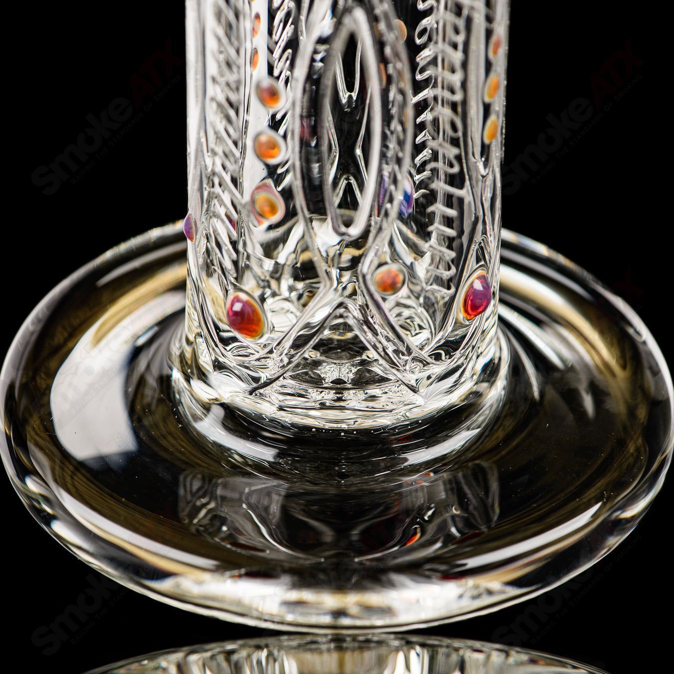 #1 Elementum Membrane Tube with Color Dots Avant-Garde Glass - Smoke ATX