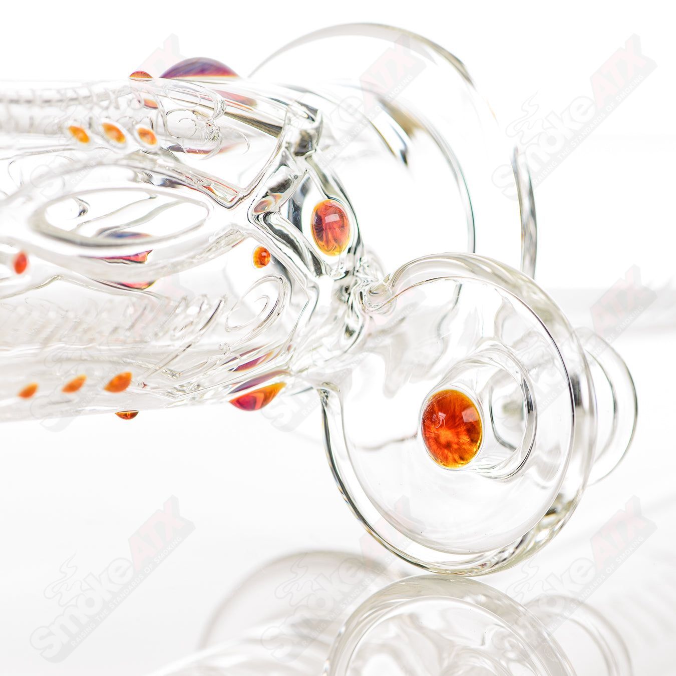 #1 Elementum Membrane Tube with Color Dots Avant-Garde Glass - Smoke ATX