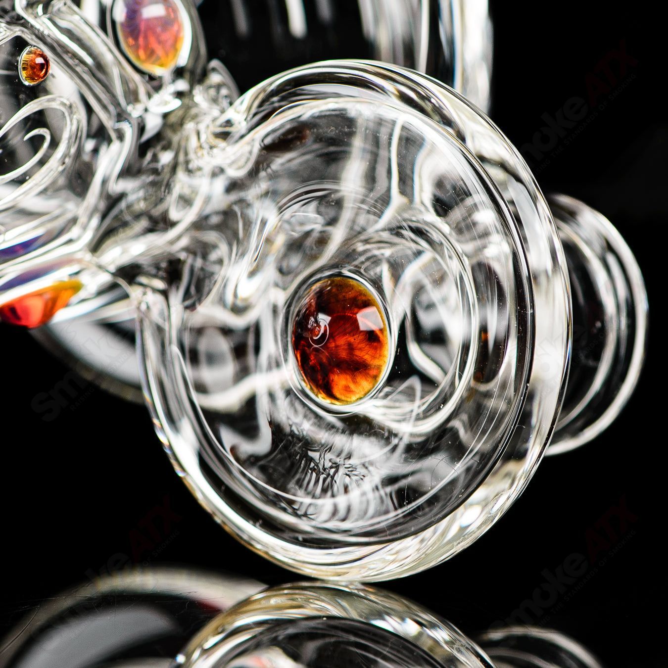 #1 Elementum Membrane Tube with Color Dots Avant-Garde Glass - Smoke ATX