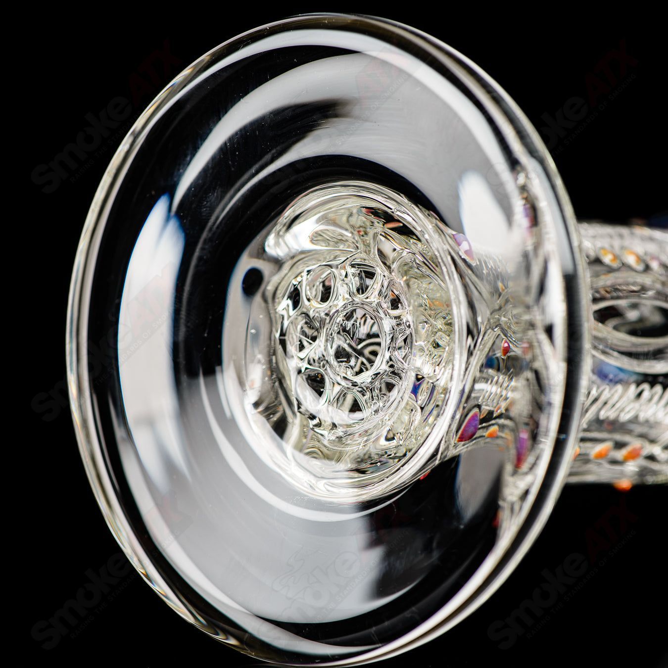 #1 Elementum Membrane Tube with Color Dots Avant-Garde Glass - Smoke ATX