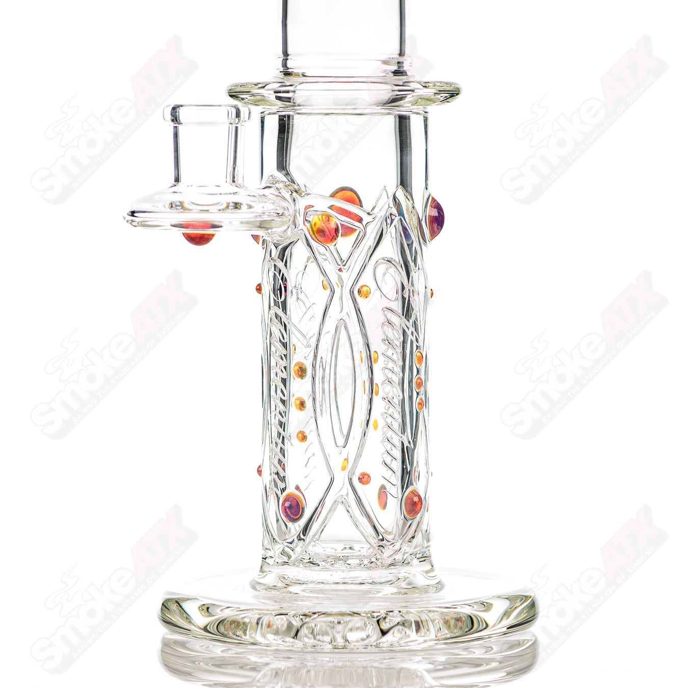 #1 Elementum Membrane Tube with Color Dots Avant-Garde Glass - Smoke ATX