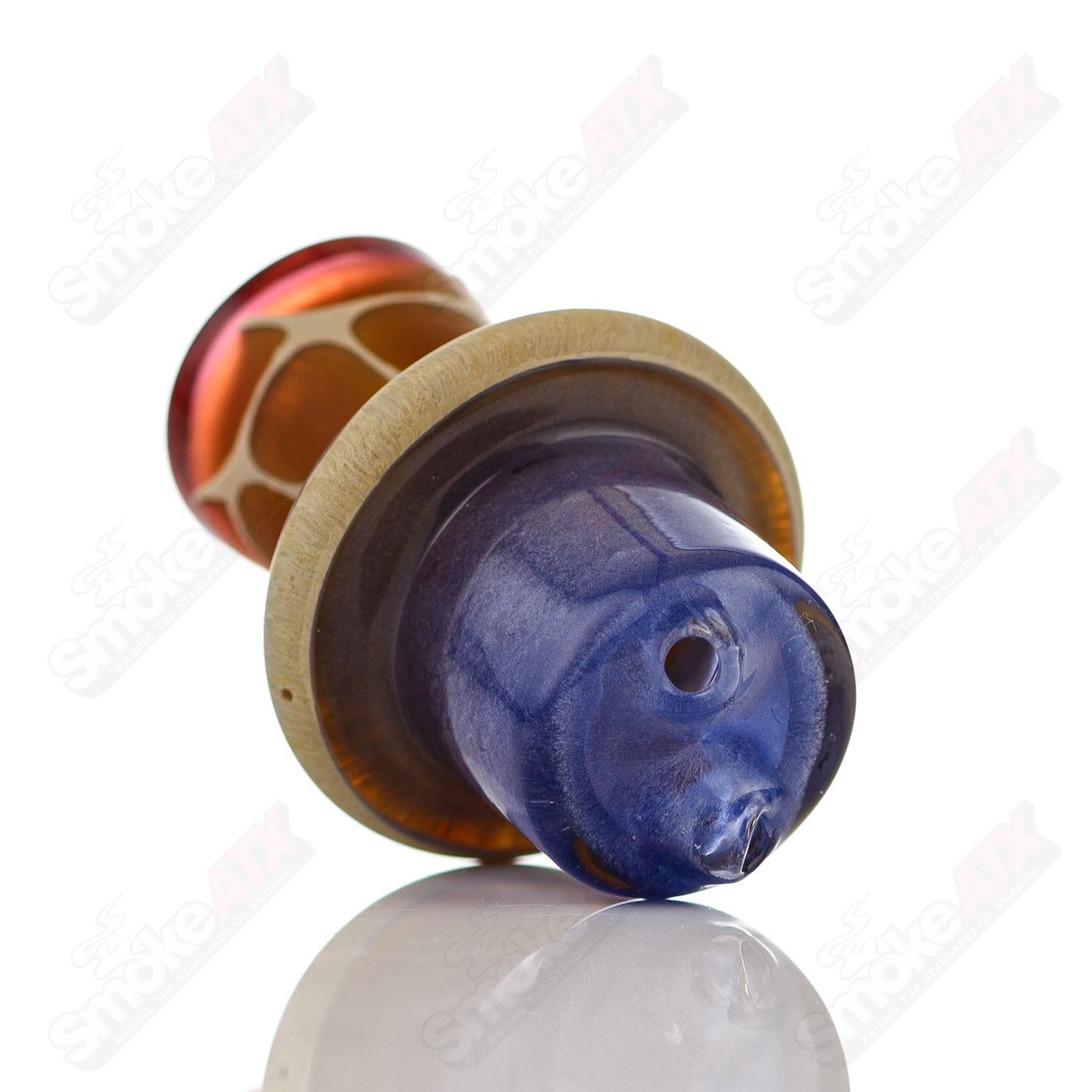 Blue Giraffe Spinner Cap w Pearl Robertson Glass - Smoke ATX