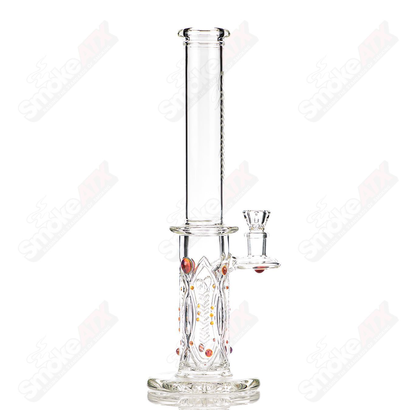 #1 Elementum Membrane Tube with Color Dots Avant-Garde Glass - Smoke ATX