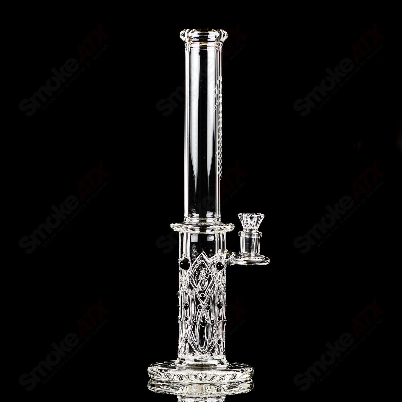 #2 Elementum Membrane Tube with Color Dots Avant-Garde Glass - Smoke ATX