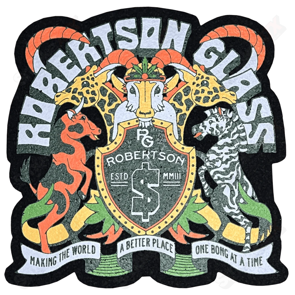 Logo Dab Mat Matt Robertson Glass - Smoke ATX