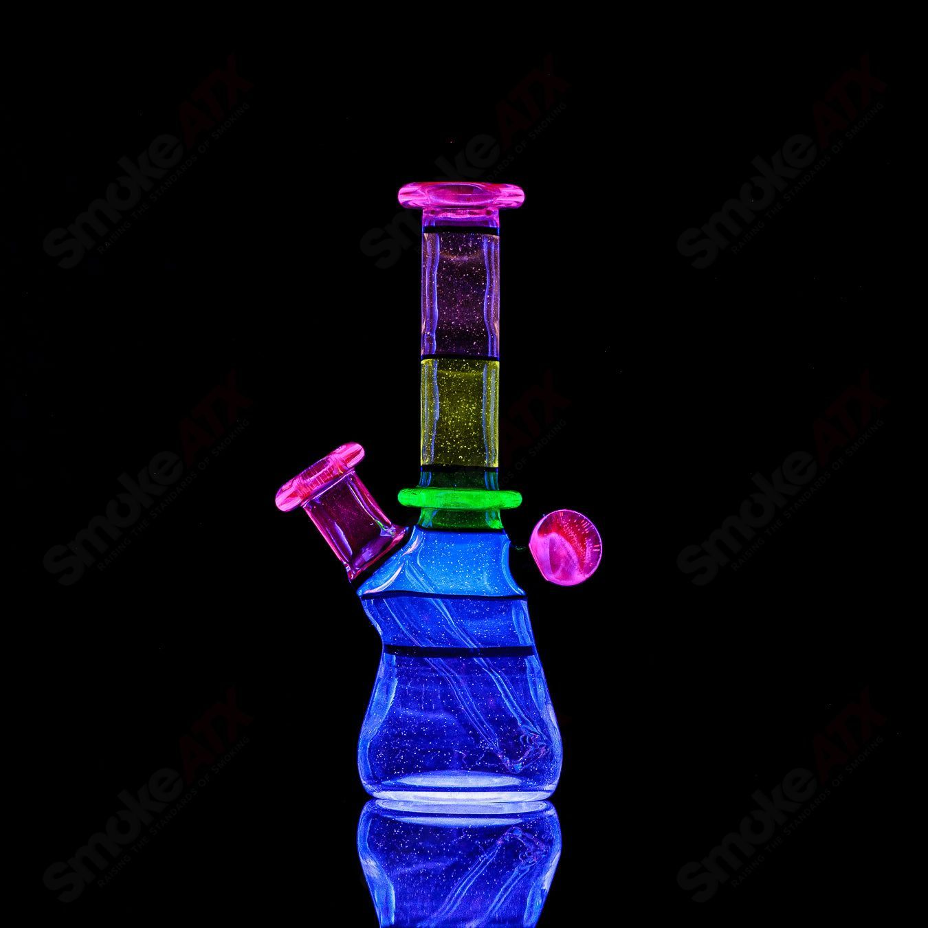 #2 10mm UV Secret Rainbow Mini Tube Dustorm Glass - Smoke ATX