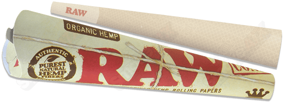 3pk King Size Cones Organic Hemp Raw - Smoke ATX