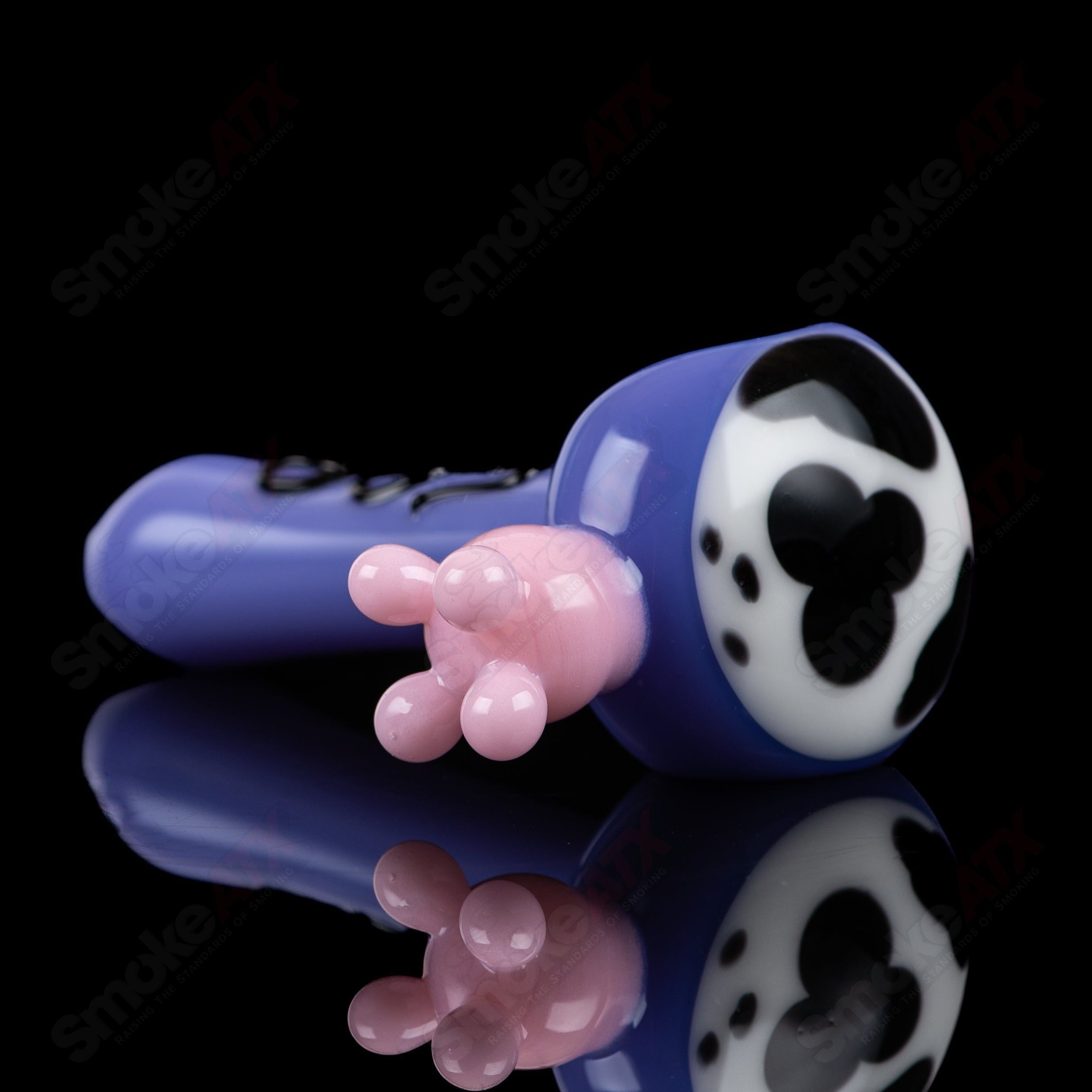 Purple Cow Print Spoon Pipe Adventures In Glass Blowing - Smoke ATX