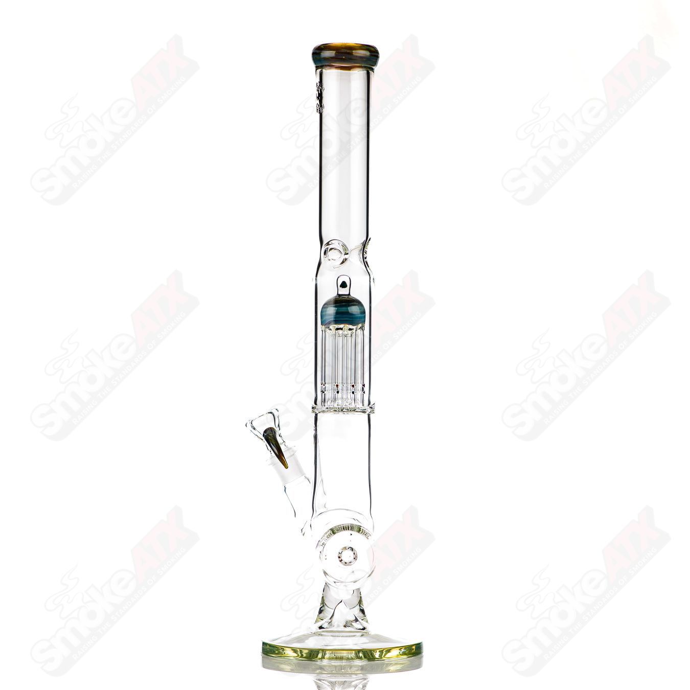 18in 18mm Inline to 8 Arm (Mystery Adventurine) Texas Tubes - Smoke ATX