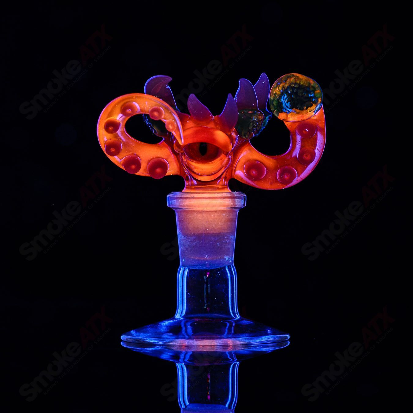 #1 14mm 3 Hole Slide  (UV Reactive) SPG x SALT - Smoke ATX