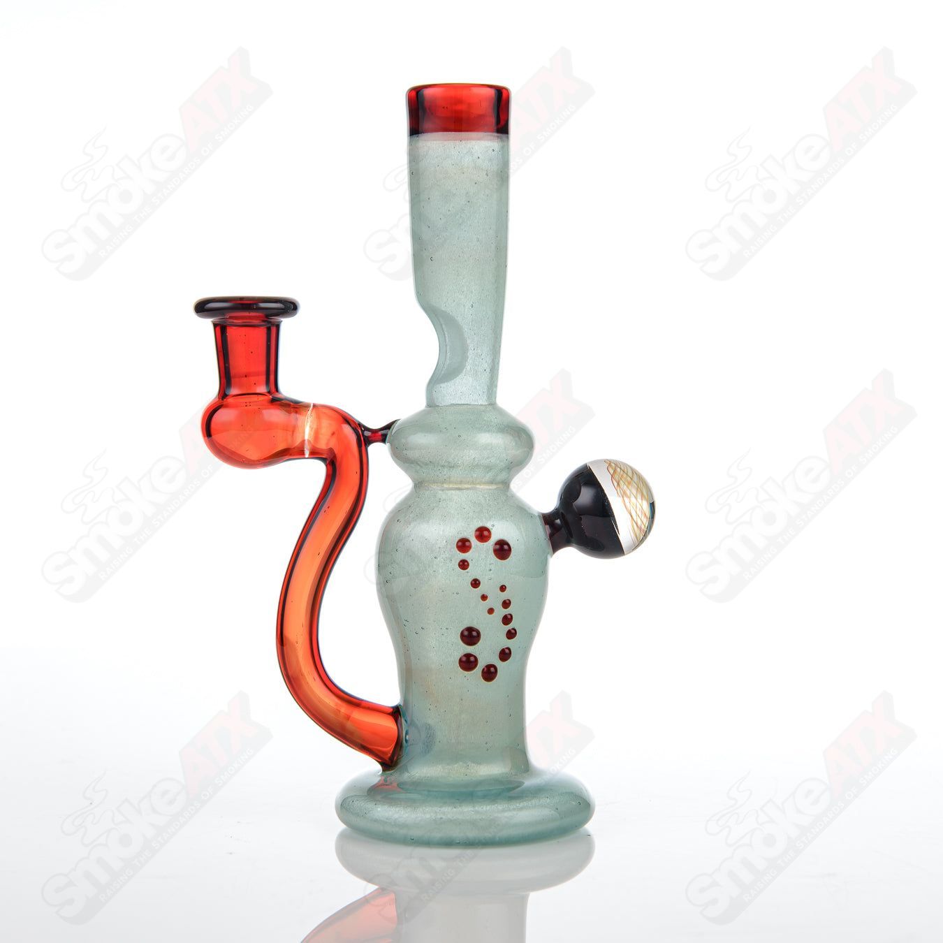 Blue Pastel Rig King Leo Glass - Smoke ATX