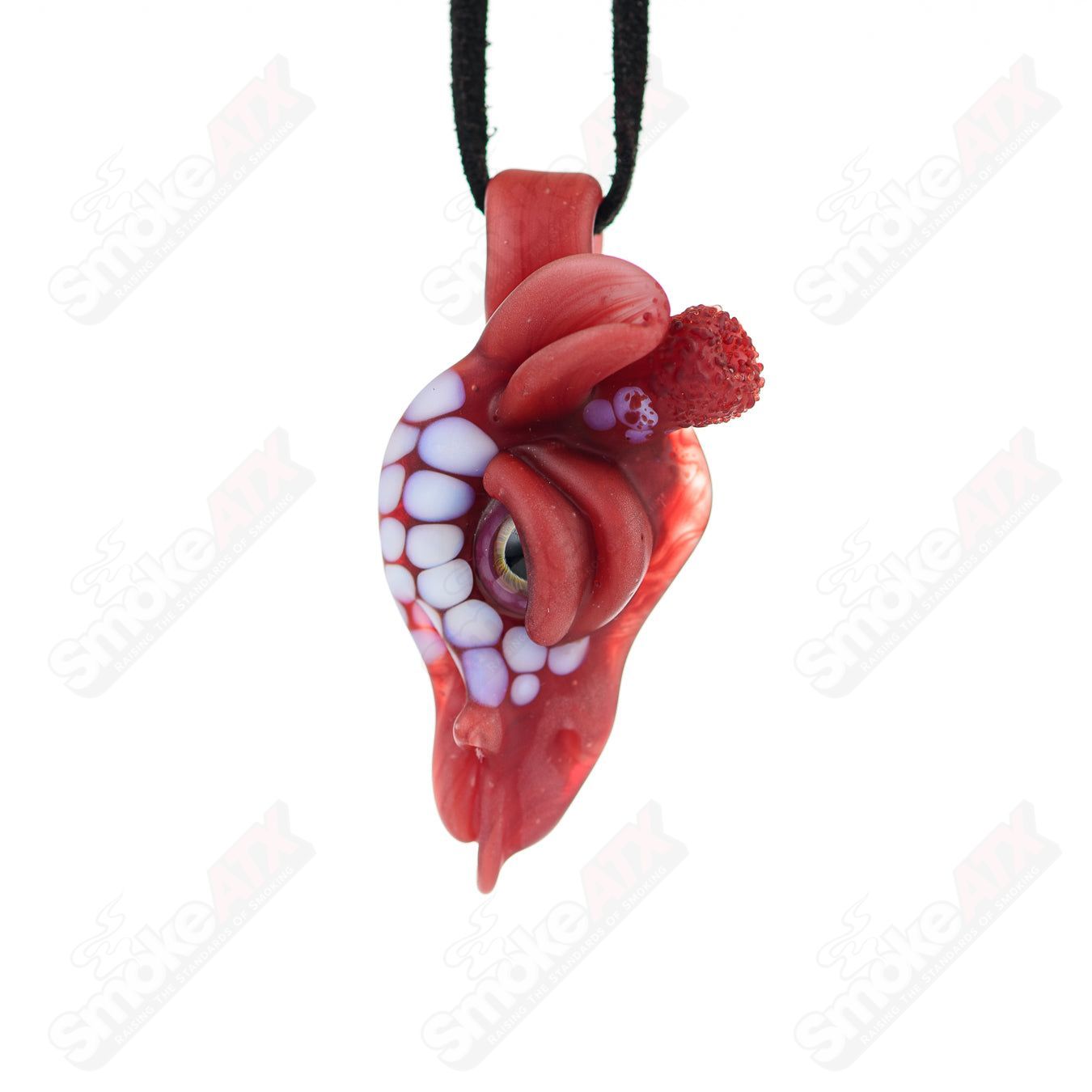 Giraffe Pendant Robertson Glass Cherry Red and White - Smoke ATX