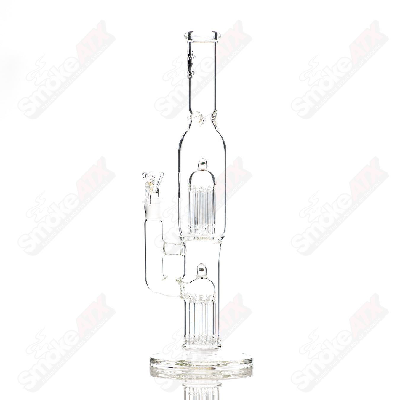 16in 18mm Twin 8 Arm Texas Tubes - Smoke ATX