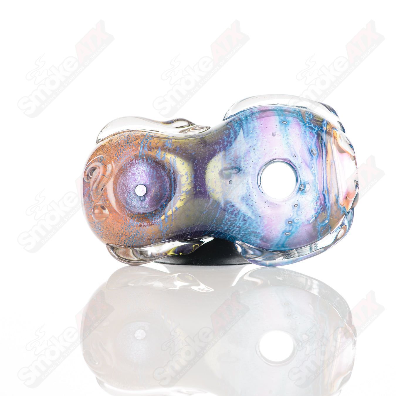 #2 Donut Chillum Glass by Nobody - Smoke ATX
