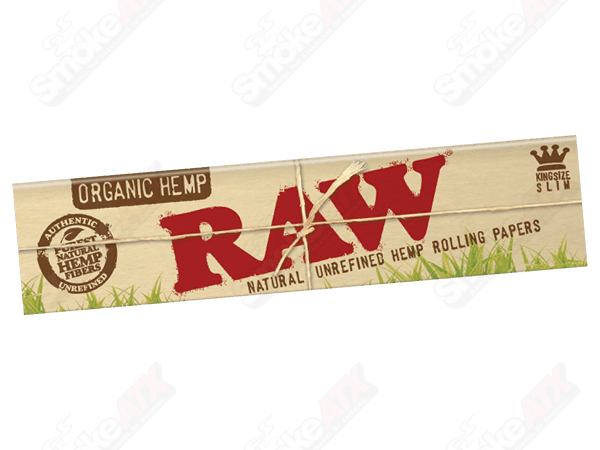 King Size Slim Organic Hemp Rolling Papers RAW - Smoke ATX